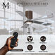 Atlas Irene-5HLK 42 inch Walnut Tone with Barn Wood Tone Blades Flush Mount Paddle Fan